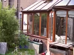 My bare-faced neighbor decides to clean his bare house.
